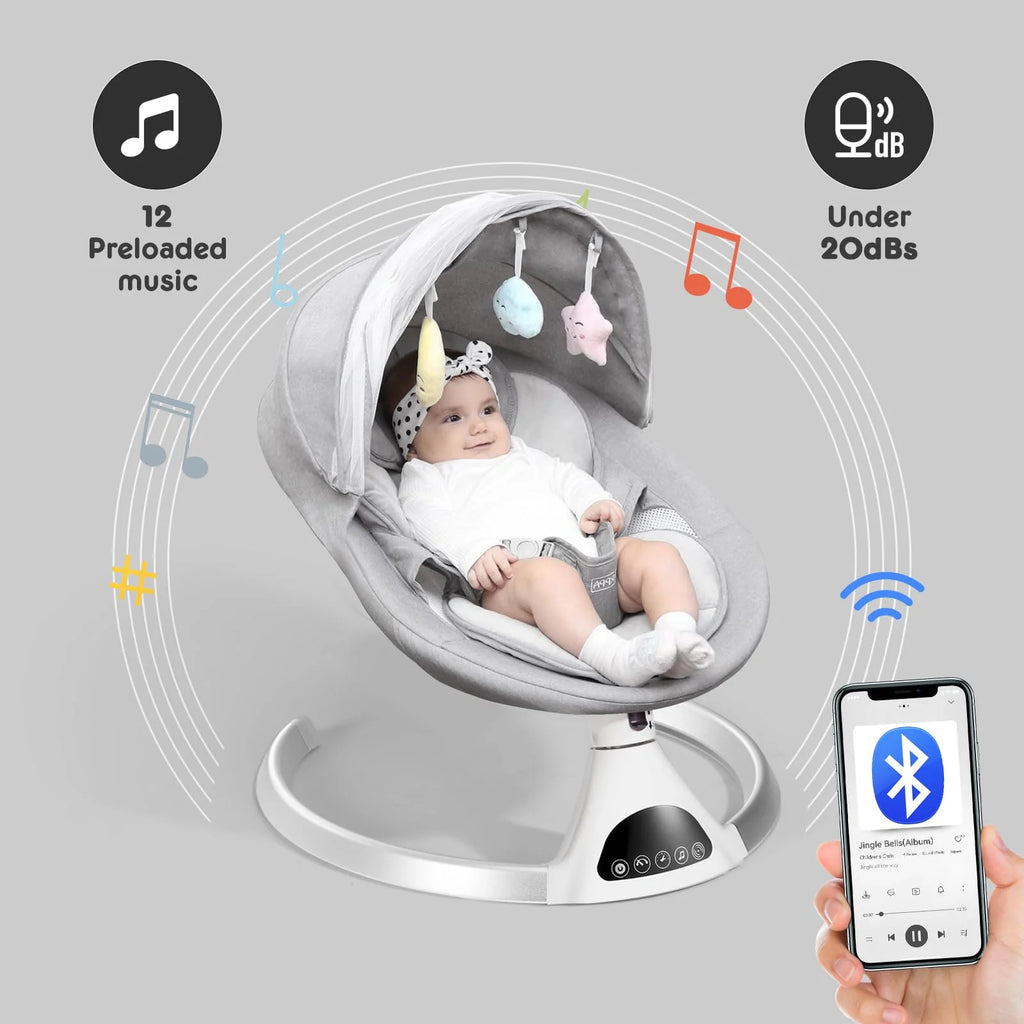 HARPPA Electric Baby Swing for Infants to Toddler with 5 Speed mysite
