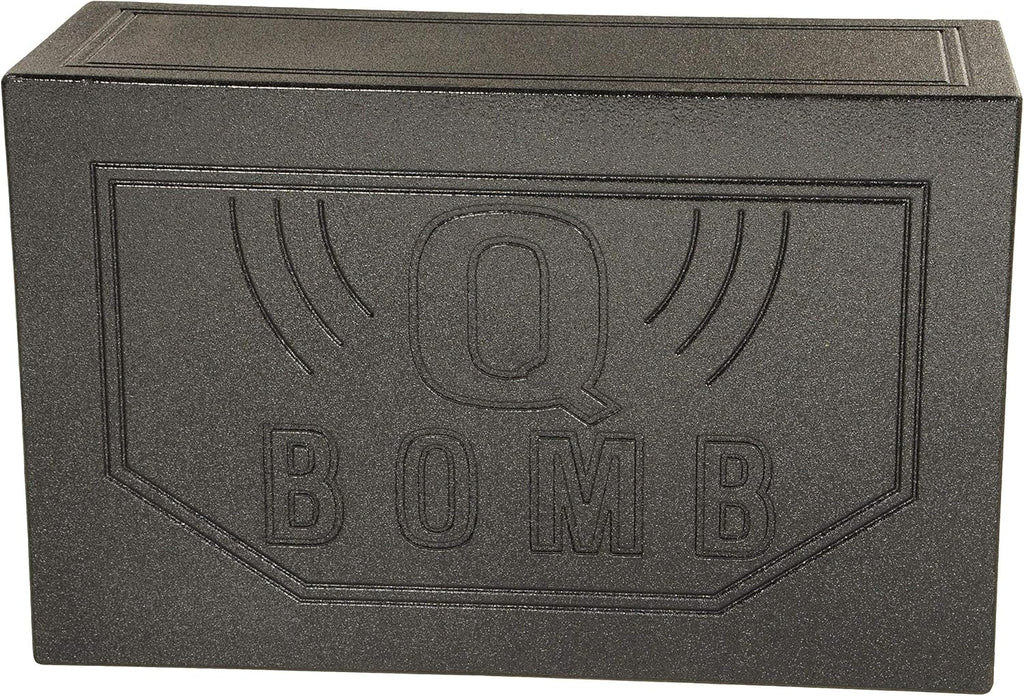 QPower QBOMB12VL Dual 12′′ Vented Subwoofer Box – Durable MDF, Black Rhino Liner Finish pinegardens