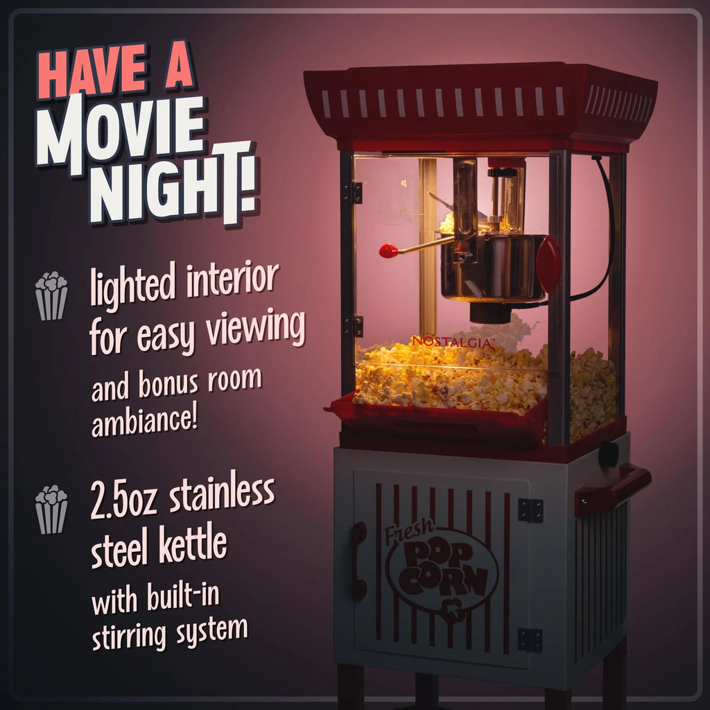 Nostalgia Popcorn Maker Machine With 2.5 Oz Kettle pinegardens