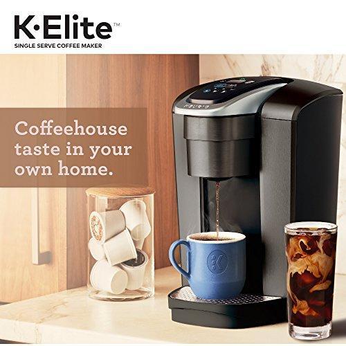 Keurig K-Elite Coffee Maker, Single Serve K-Cup Pod Coffee Brewer, With Iced Coffee Capability, Brushed Slate pinegardens