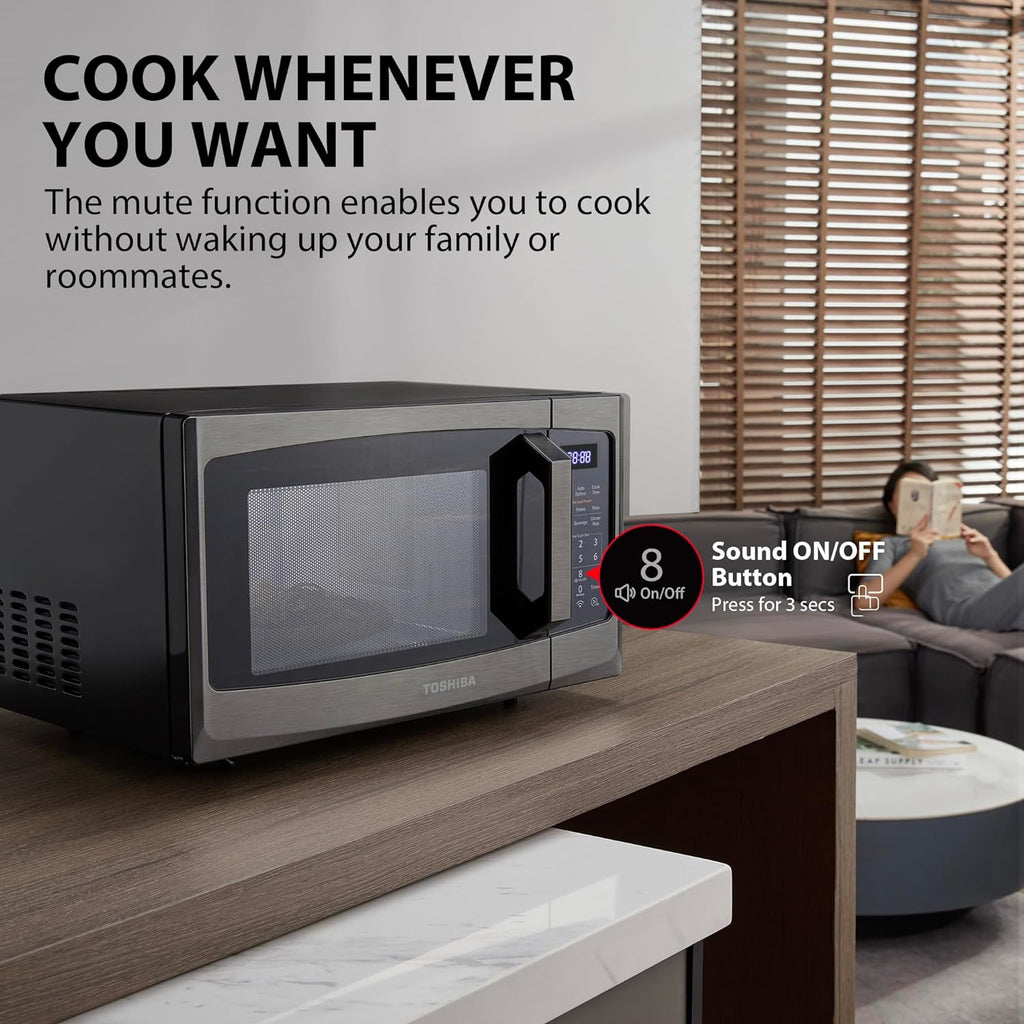 TOSHIBA 4-in-1 ML-EC42P(SS) Countertop Microwave Oven, Smart Sensor, Convection, Air Fryer Combo, Mute Function, Position Memory 13.6" Turntable, 1.5 Cu Ft, 1000W, Silver mysite