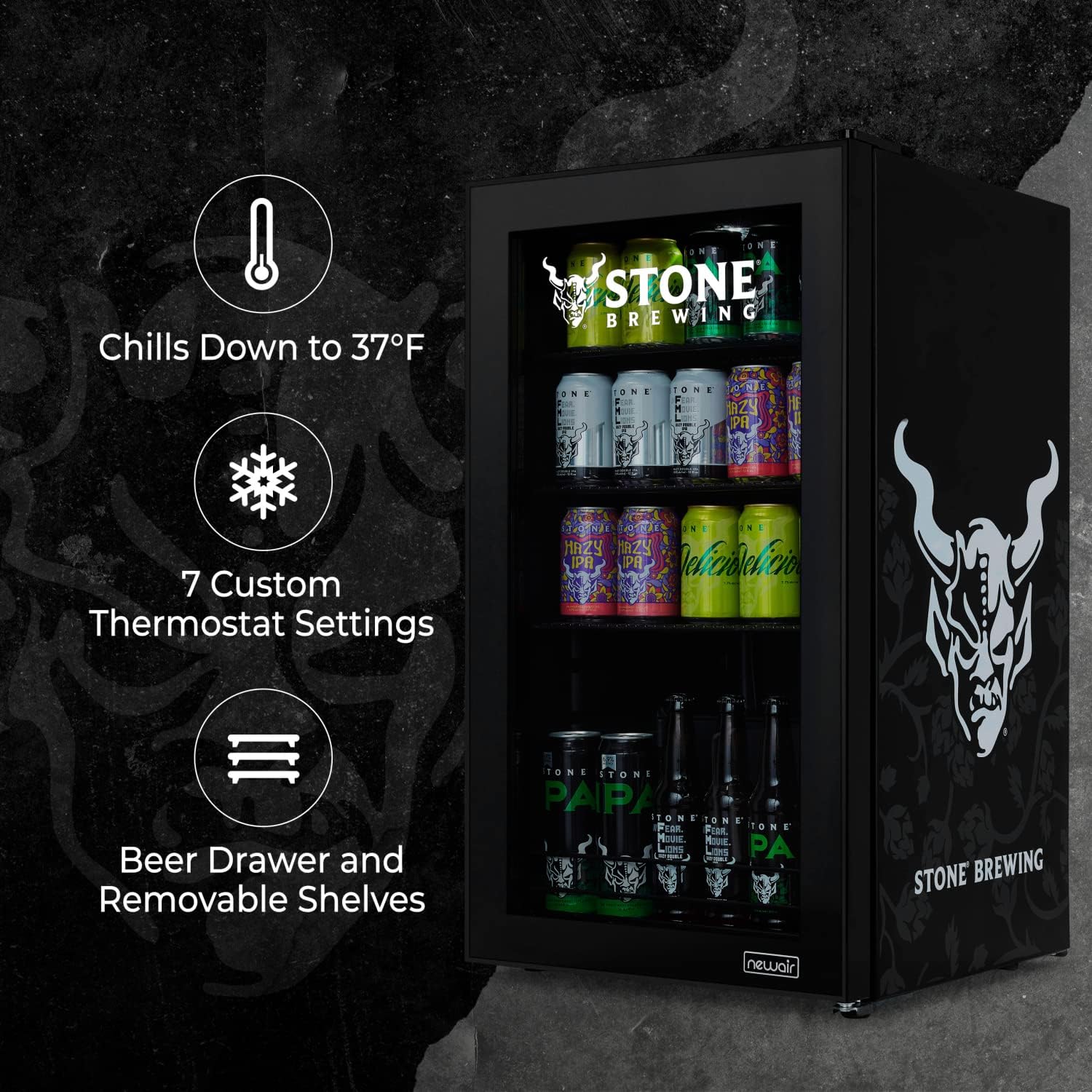 Beverage Refrigerator Cooler | 126 Cans Free Standing with Right Hinge Glass Door | Mini Fridge Beverage Organizer Perfect For Beer, Wine, Soda, And Cooler Drinks mysite