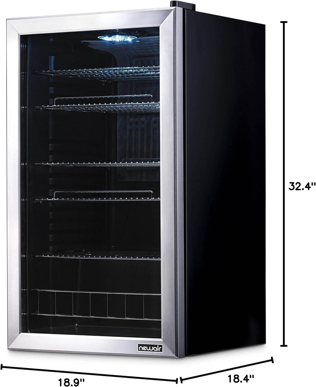 Beverage Refrigerator Cooler | 126 Cans Free Standing with Right Hinge Glass Door | Mini Fridge Beverage Organizer Perfect For Beer, Wine, Soda, And Cooler Drinks mysite