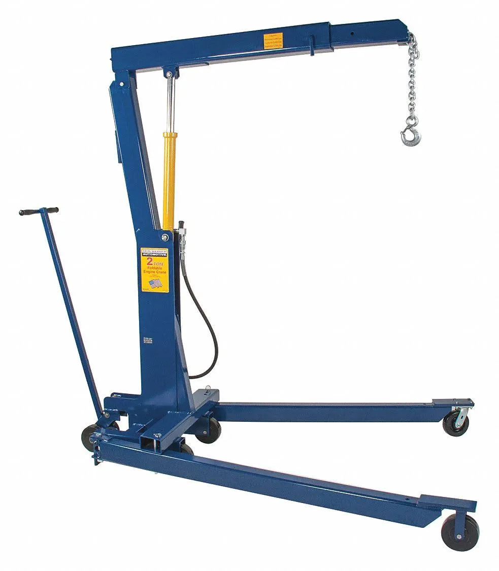 Hein-Werner 2 Ton Foldable Engine Crane HW93809, USA Made, Hydraulic Hand Pump, Swivel Boom, Easy Storage & Transport pinegardens