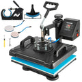 VEVOR 5 in 1 Heat Press Machine, Digital Multifunctional Sublimation for T-Shirts, Hats, Mugs, Caps, Plates, 360° Rotation, Easy Operation pinegardens