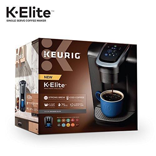 Keurig K-Elite Coffee Maker, Single Serve K-Cup Pod Coffee Brewer, With Iced Coffee Capability, Brushed Slate pinegardens