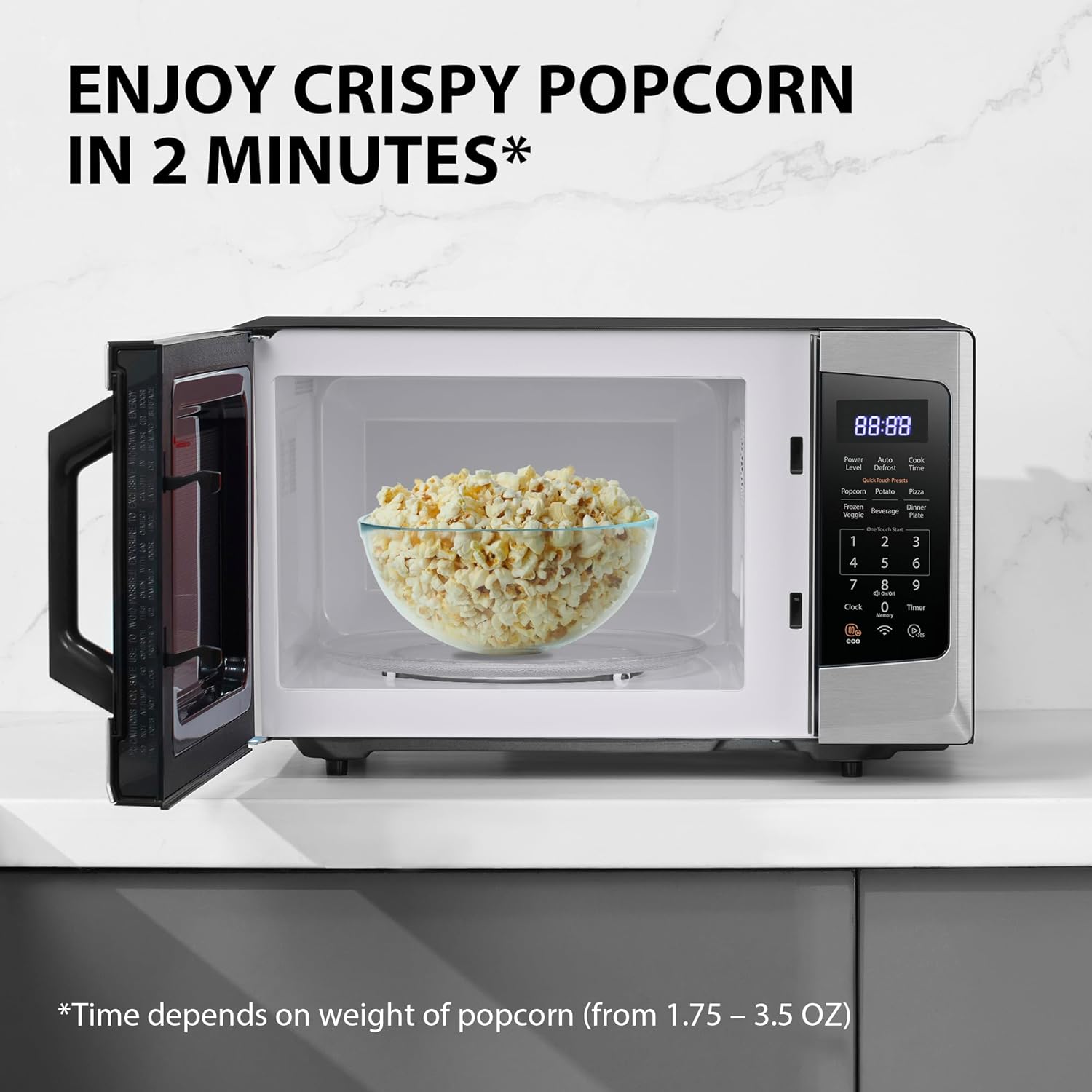 TOSHIBA 4-in-1 ML-EC42P(SS) Countertop Microwave Oven, Smart Sensor, Convection, Air Fryer Combo, Mute Function, Position Memory 13.6" Turntable, 1.5 Cu Ft, 1000W, Silver mysite